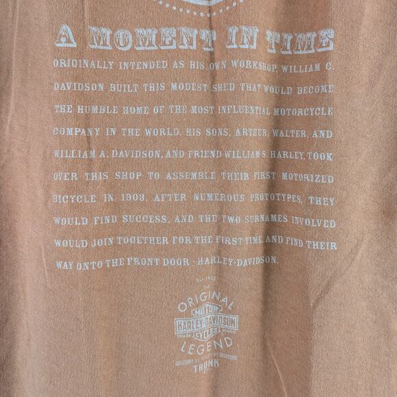 Official 2005 Womens Med Harley Davidson Motor Co. Trunk T-Shirt Orange Inside - Picture 5 of 9